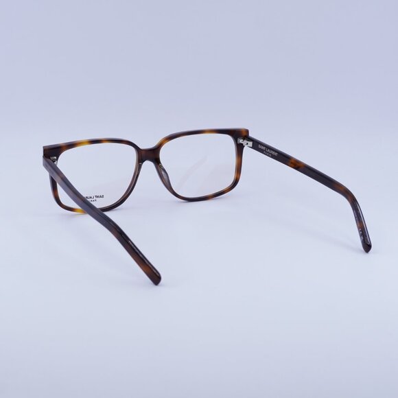 Saint Laurent SL599OPT 002 Eyeglasses Dark Havana 58mm Square Frame - Picture 3 of 11